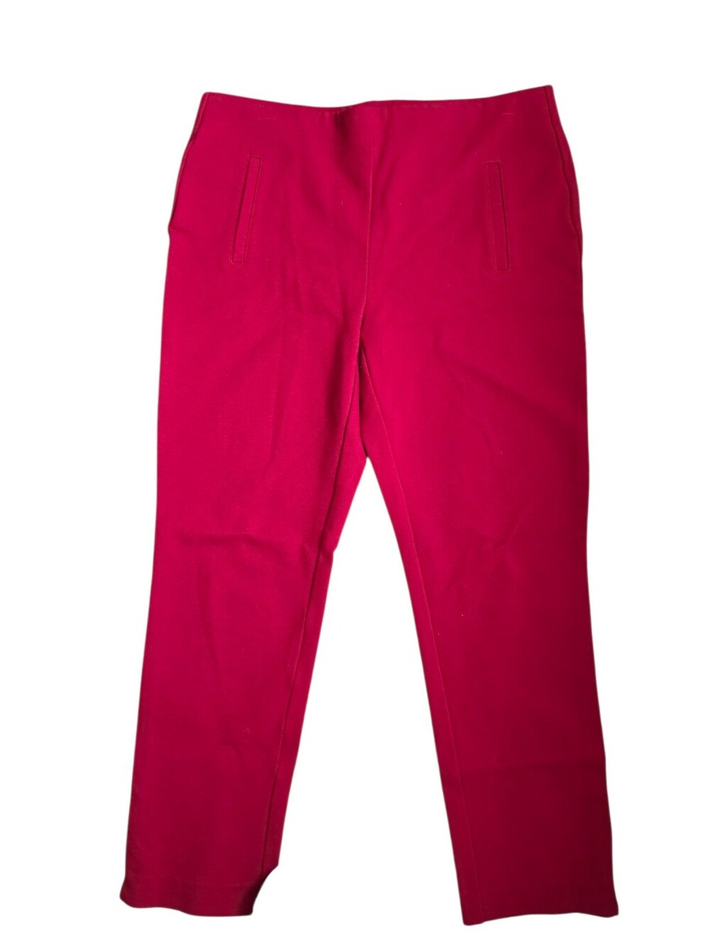 Chico's Red Pull On Stretch Mid Rise Ankle Pants Size .5 (6/S)